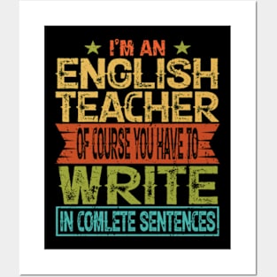 English Teacher Linguistics Grammar Professor Writer Editor Posters and Art